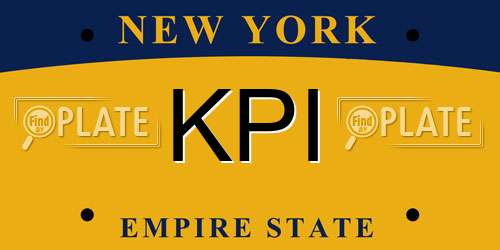 KPI New York License Plate