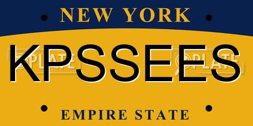 KPSSEES New York License Plate