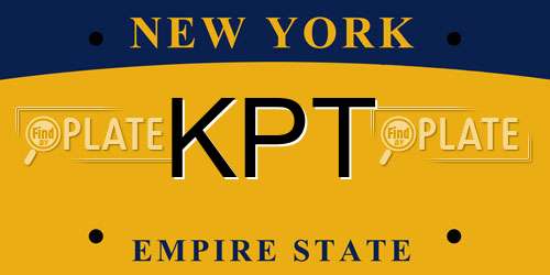 KPT New York License Plate