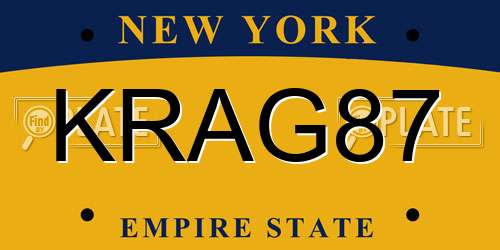 KRAG87 New York License Plate