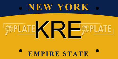 KRE New York License Plate