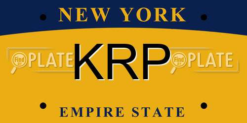 KRP New York License Plate