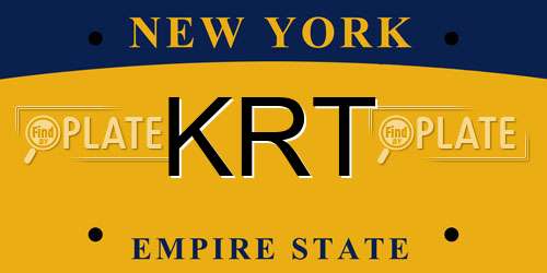 KRT New York License Plate