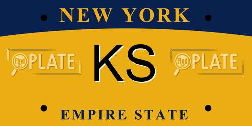 KS New York License Plate