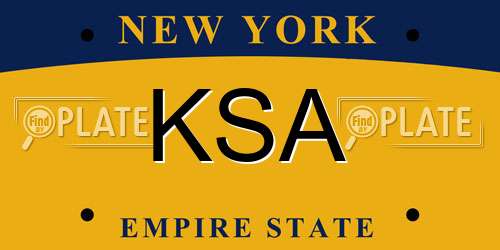 KSA New York License Plate