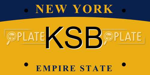 KSB New York License Plate