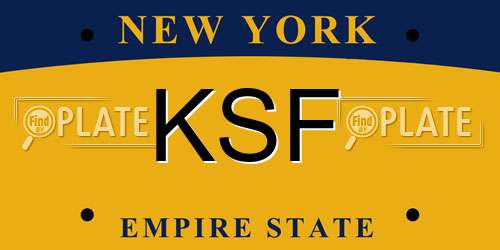 KSF New York License Plate