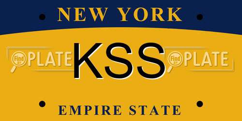 KSS New York License Plate