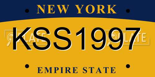 KSS1997 New York License Plate