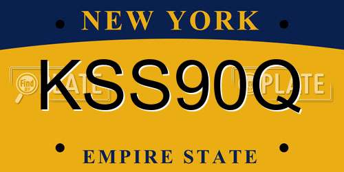 KSS90Q New York License Plate