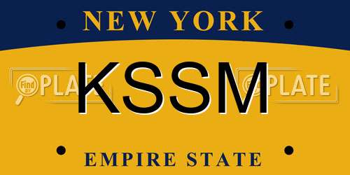 KSSM New York License Plate