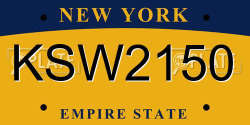 KSW2150 New York License Plate