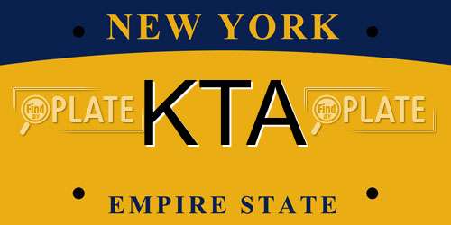 KTA New York License Plate