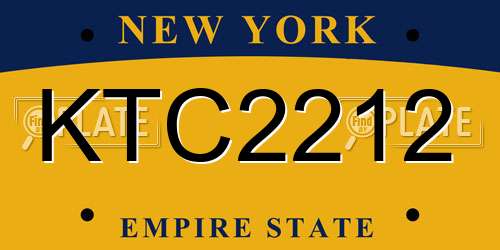 KTC2212 New York License Plate