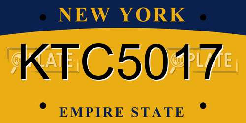 KTC5017 New York License Plate