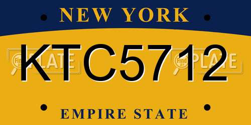 KTC5712 New York License Plate