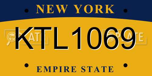 KTL1069 New York License Plate