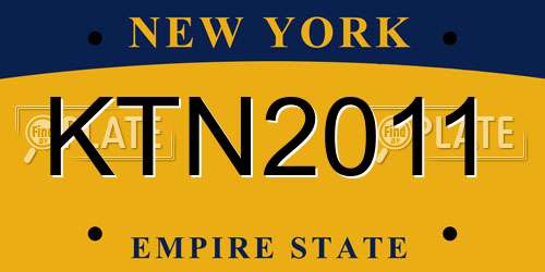 KTN2011 New York License Plate