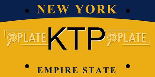 KTP New York License Plate