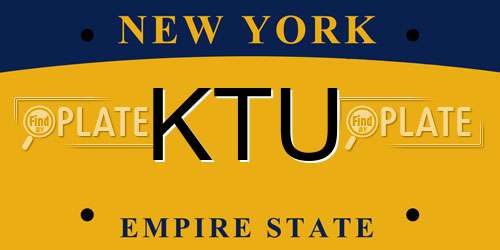 KTU New York License Plate