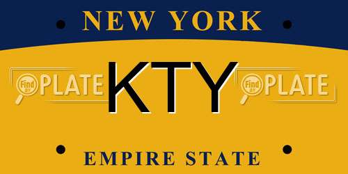 KTY New York License Plate