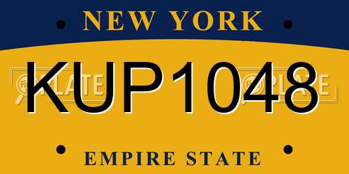 KUP1048 New York License Plate