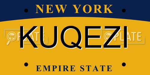 KUQEZI New York License Plate