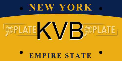 KVB New York License Plate