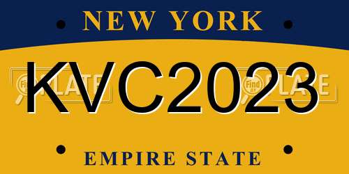 KVC2023 New York License Plate