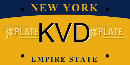 KVD New York License Plate
