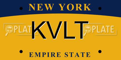 KVLT New York License Plate