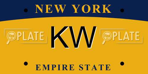 KW New York License Plate