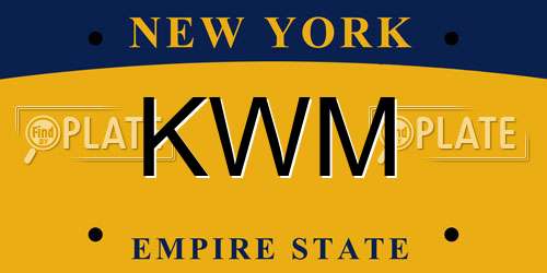 KWM New York License Plate
