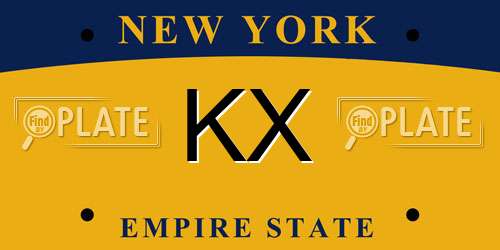 KX New York License Plate