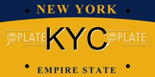 KYC New York License Plate