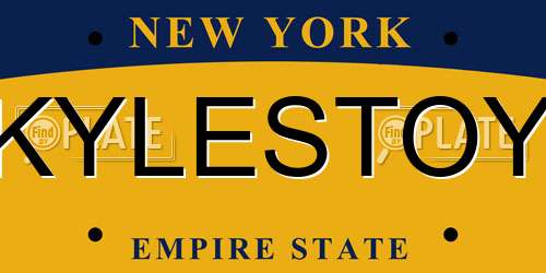 KYLESTOY New York License Plate