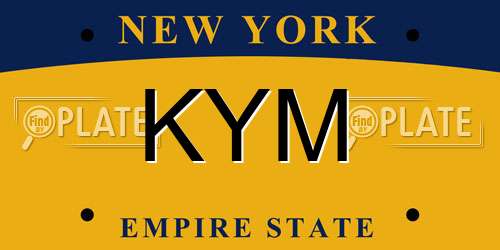 KYM New York License Plate