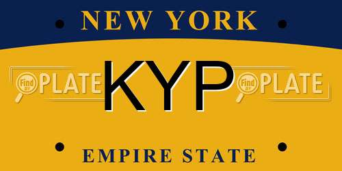 KYP New York License Plate