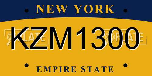 KZM1300 New York License Plate