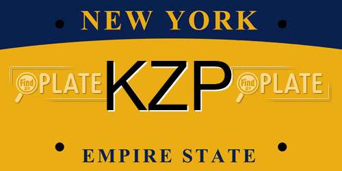 KZP New York License Plate