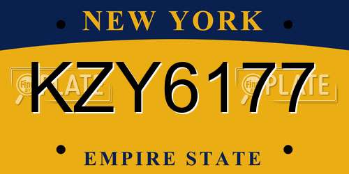 KZY6177 New York License Plate