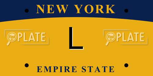 L New York License Plate