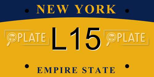 L15 New York License Plate