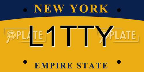 L1TTY New York License Plate