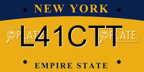 L41CTT New York License Plate