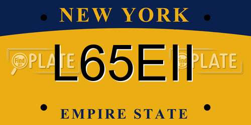 L65EII New York License Plate