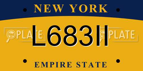 L683II New York License Plate