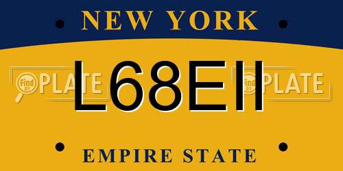 L68EII New York License Plate