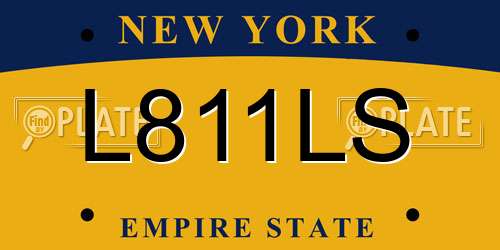 L811LS New York License Plate