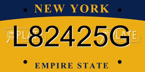 L82425G New York License Plate